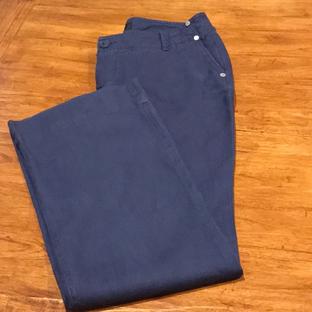 Navy Blue 100% Linen pants EUC size 4